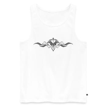 Coeur avec une couronne - Débardeur bio Premium Homme - blanc - Devant - AI Model Male 178 light (178cm)