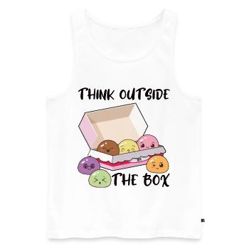 Mochi Kawaii außerhalb Box denken Geschenk - Männer Premium Bio Tank Top - Weiß - Vorne - Michal (187cm)