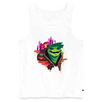 A Beautiful Druid of Spore Circle Design - Men's Premium Organic Tank Top - white - Front - AI Model Male 178 light (178cm)