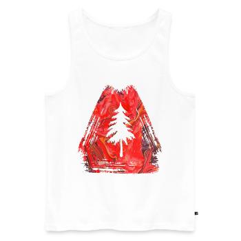 sapin e 13 - Débardeur bio Premium Homme - blanc - Devant - Michal (187cm)