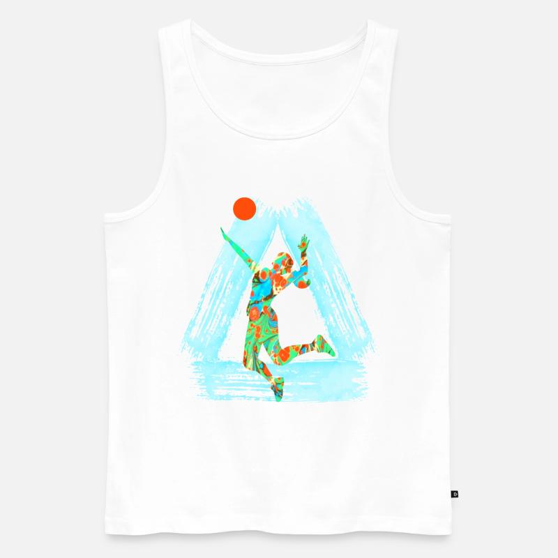 volleyballerin e 4 - Männer Premium Bio Tank Top - Weiß