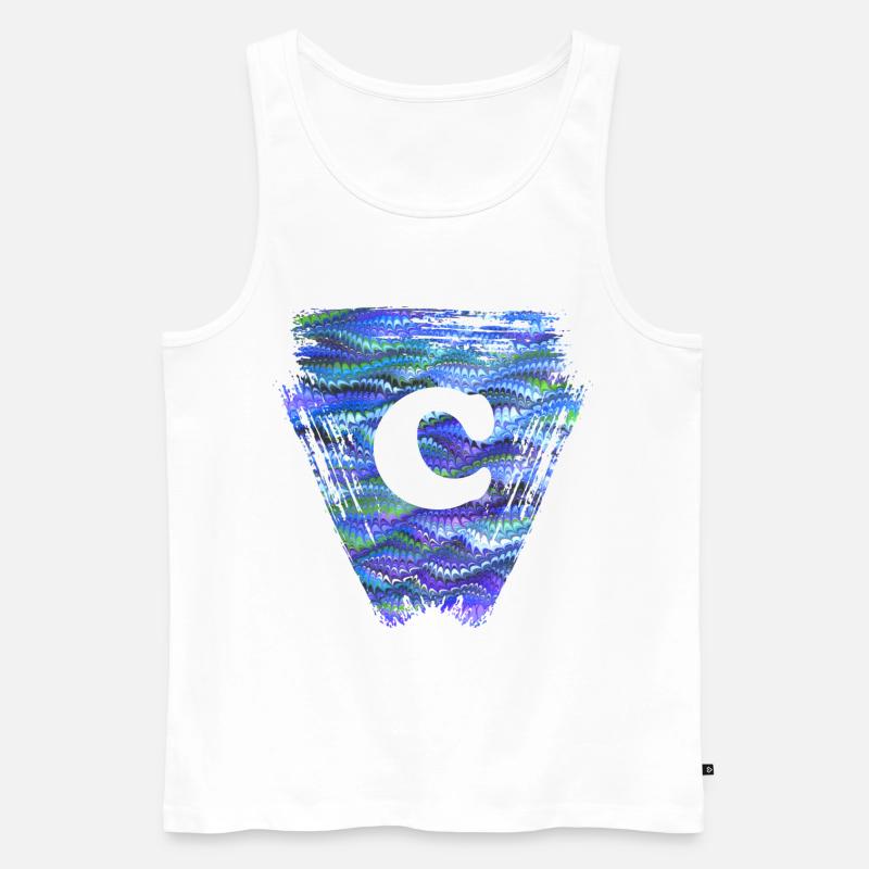 Triangle E 103 C - Men's Premium Organic Tank Top - white