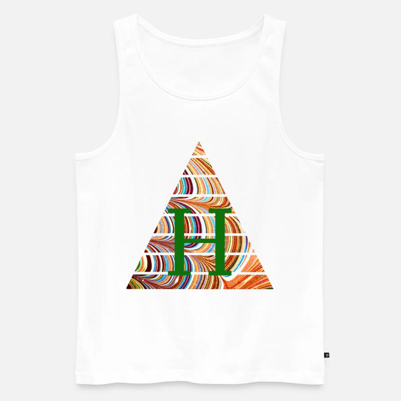 Triangle E 56 h - Men's Premium Organic Tank Top - white