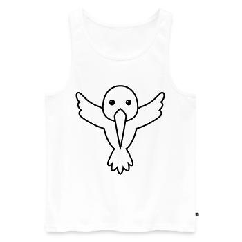 Colibri animal comique - Débardeur bio Premium Homme - blanc - Devant - Michal (187cm)