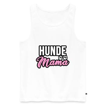 Hunde Mama, Dog Mum - Männer Premium Bio Tank Top - Weiß - Vorne - Michal (187cm)