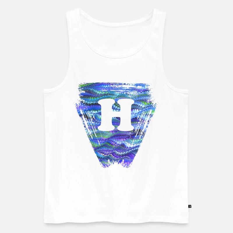 Triangle E 103 h - Men's Premium Organic Tank Top - white