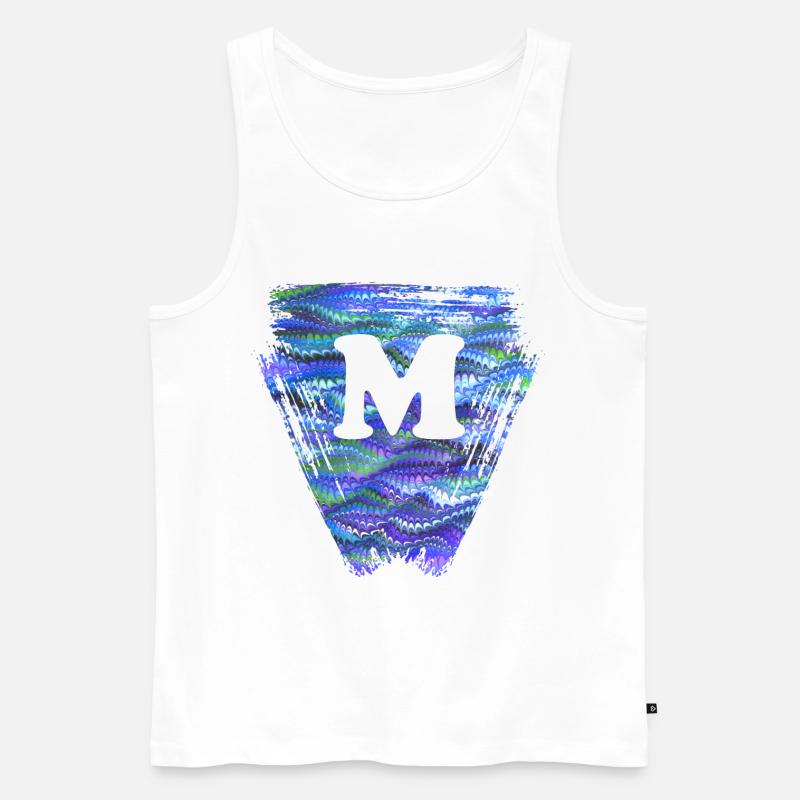 dreieck e 103 m - Männer Premium Bio Tank Top - Weiß