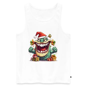 Christmas Gifts Monster Funny Humor Ugly - Men's Premium Organic Tank Top - white - Front - Michal (187cm)