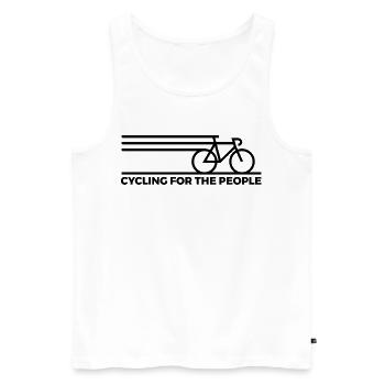 Cyclisme pour le peuple - Débardeur bio Premium Homme - blanc - Devant - Michal (187cm)