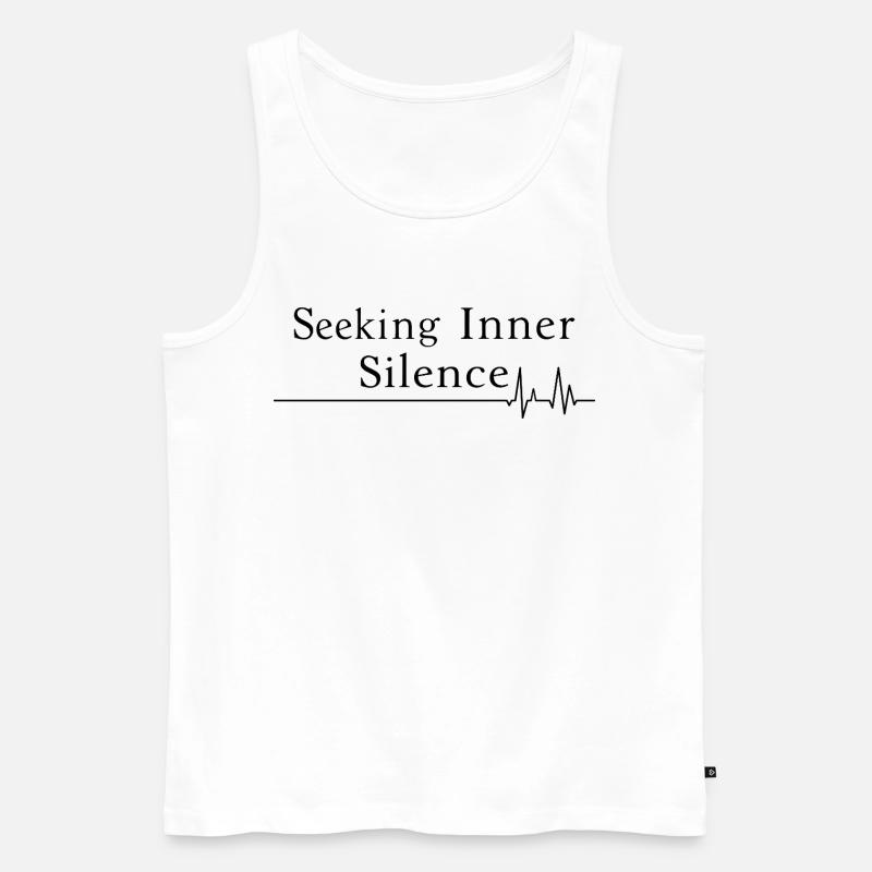 Seeking Inner Silence Ruhe finden - Männer Premium Bio Tank Top - Weiß