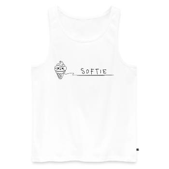 Softie Süßes Softeis Doodle Line Art - Männer Premium Bio Tank Top - Weiß - Vorne - AI Model Male 178 light (178cm)