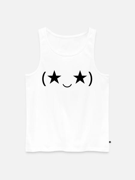 Stareye Emote (★‿★) inspires - Men's Premium Organic Tank Top - white