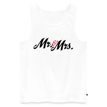 wedding - Men's Premium Organic Tank Top - white - Front - AI Model Male 178 light (178cm)