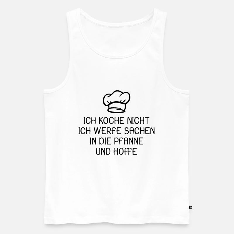 Koch Kochen Spruch lustig - Männer Premium Bio Tank Top - Weiß