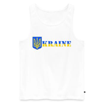 Ukraine - Männer Premium Bio Tank Top - Weiß - Vorne - AI Model Male 178 light (178cm)