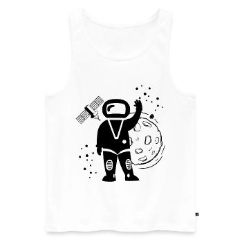 Astronaute - Space Cosmos Space Shuttle Universe - Débardeur bio Premium Homme - blanc - Devant - Michal (187cm)
