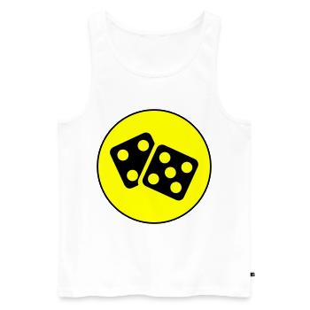Cercle du casino Dice - Débardeur bio Premium Homme - blanc - Devant - Michal (187cm)