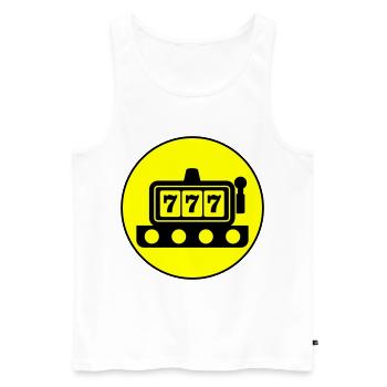 Einarmiger bandit Kreis - Männer Premium Bio Tank Top - Weiß - Vorne - Michal (187cm)