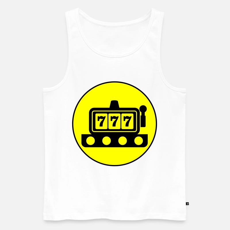 Einarmiger bandit Kreis - Männer Premium Bio Tank Top - Weiß