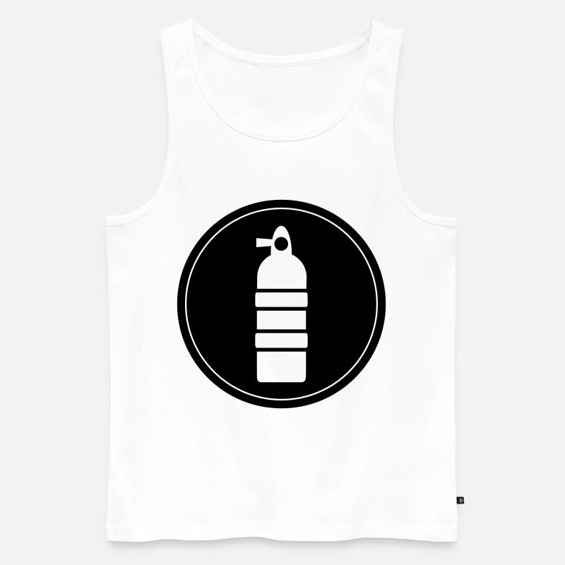Sauerstoff Tauchen Kreis - Männer Premium Bio Tank Top - Weiß