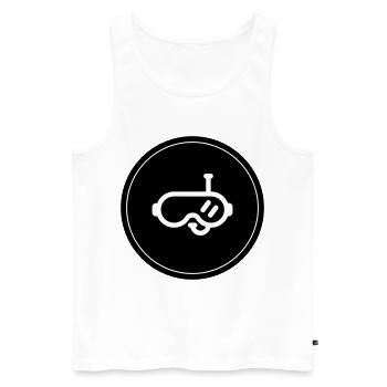 Diving goggles circle - Men's Premium Organic Tank Top - white - Front - Michal (187cm)