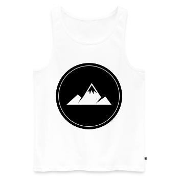 Berge Kreis - Men's Premium Organic Tank Top - white - Front - AI Model Male 178 light (178cm)