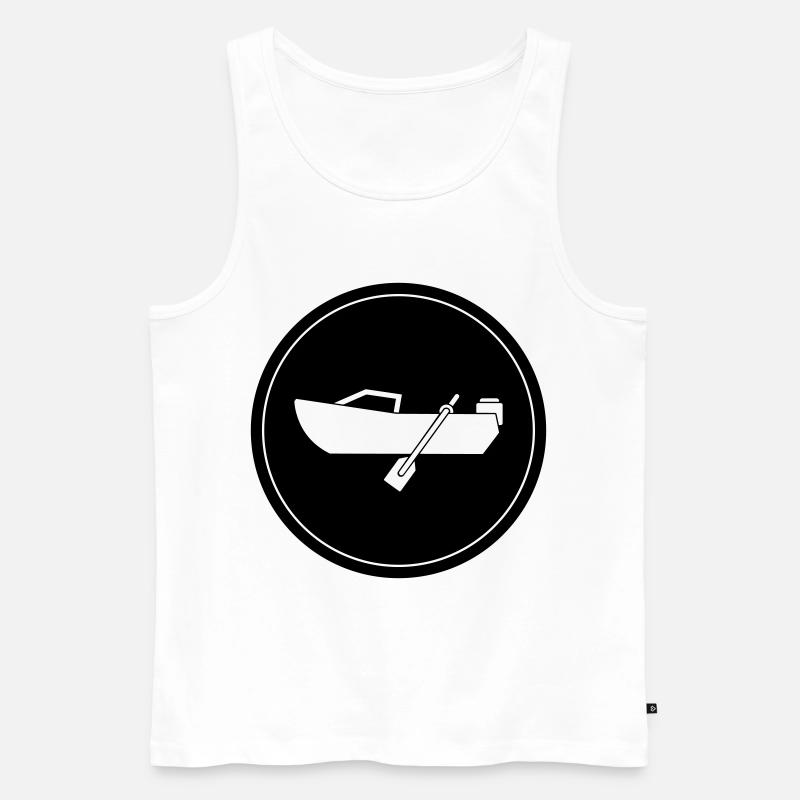 boot Symbol Kreis - Männer Premium Bio Tank Top - Weiß