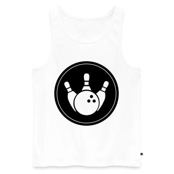 Kegeln Kegel Icon - Männer Premium Bio Tank Top - Weiß - Vorne - AI Model Male 178 light (178cm)