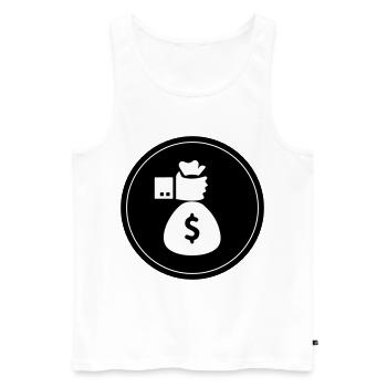 Geld Money - Männer Premium Bio Tank Top - Weiß - Vorne - Michal (187cm)
