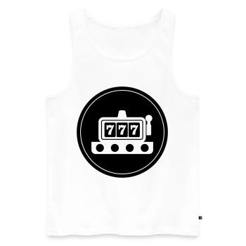 Einarmiger bandit Kreis - Männer Premium Bio Tank Top - Weiß - Vorne - Michal (187cm)
