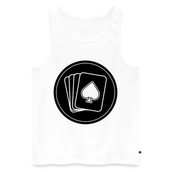 Map Icon Circle - Men's Premium Organic Tank Top - white - Front - AI Model Male 178 light (178cm)