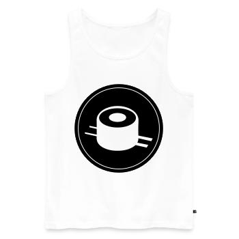 Sushi icon Kreis - Männer Premium Bio Tank Top - Weiß - Vorne - AI Model Male 178 light (178cm)