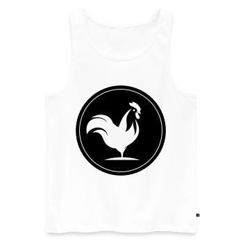 Hahn Animal Circle - Men's Premium Organic Tank Top - white - Front - Michal (187cm)