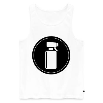 Cercle de coiffeurs - Débardeur bio Premium Homme - blanc - Devant - Michal (187cm)