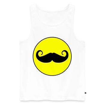 Symbole de moustache - Débardeur bio Premium Homme - blanc - Devant - AI Model Male 178 light (178cm)