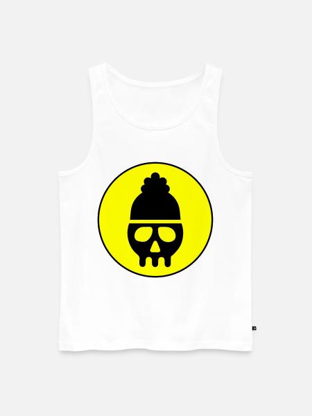 Skull head icon - Men's Premium Organic Tank Top - white