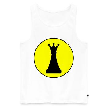Schachfigur Königin - Männer Premium Bio Tank Top - Weiß - Vorne - Michal (187cm)