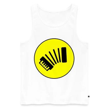 Musique d’accordéon - Débardeur bio Premium Homme - blanc - Devant - Michal (187cm)
