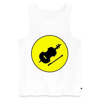 Symbole de l’icône du violon - Débardeur bio Premium Homme - blanc - Devant - Michal (187cm)