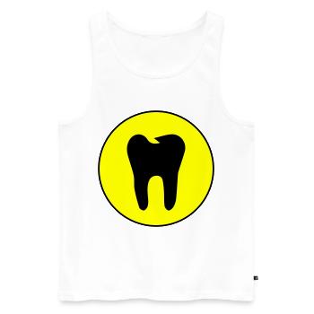 Symbole de l’icône de dent - Débardeur bio Premium Homme - blanc - Devant - Michal (187cm)