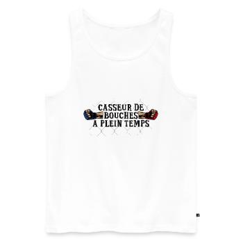 Vollzeit-Mundbrecher MMA Fighters - Männer Premium Bio Tank Top - Weiß - Vorne - AI Model Male 178 light (178cm)