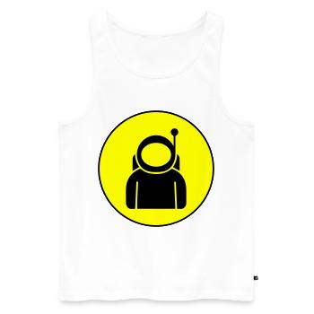 Astronaut icon icon - Men's Premium Organic Tank Top - white - Front - Michal (187cm)