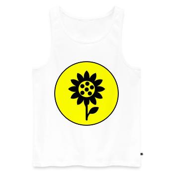 Sunflower Icon Icon - Men's Premium Organic Tank Top - white - Front - Michal (187cm)