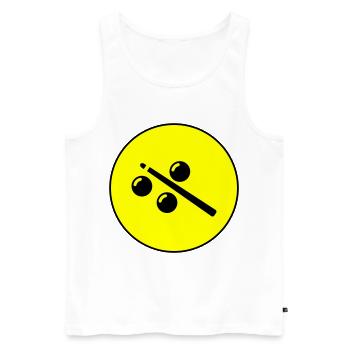Icône de symbole de billard - Débardeur bio Premium Homme - blanc - Devant - Michal (187cm)