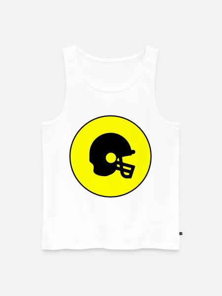 Football Helmet icon - Men's Premium Organic Tank Top - white