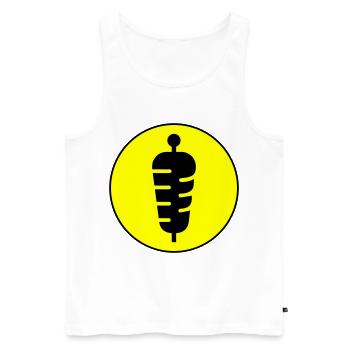 Sandwich icon icon - Men's Premium Organic Tank Top - white - Front - Michal (187cm)