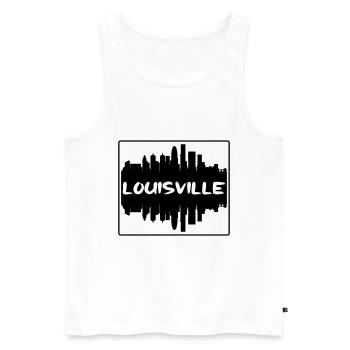 Louisville Kentucky Usa Skyline Silhouette Voyage - Débardeur bio Premium Homme - blanc - Devant - Michal (187cm)
