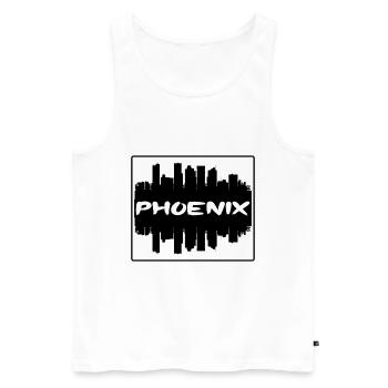 Phoenix Arizona États-Unis Skyline Silhouette Souv de voyage - Débardeur bio Premium Homme - blanc - Devant - Michal (187cm)