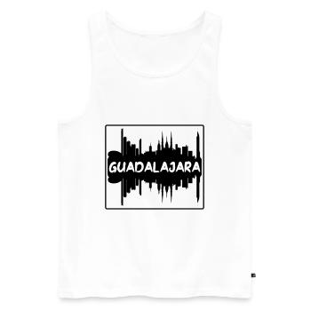 Guadalajara Mexico Skyline Silhouette Travel Souve - Men's Premium Organic Tank Top - white - Front - Michal (187cm)