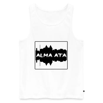 Alma Ata Kasachstan Skyline Silhouette Reise Souv - Männer Premium Bio Tank Top - Weiß - Vorne - AI Model Male 178 light (178cm)